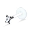 Princess Cut Stone Labrets Push-in LA-192